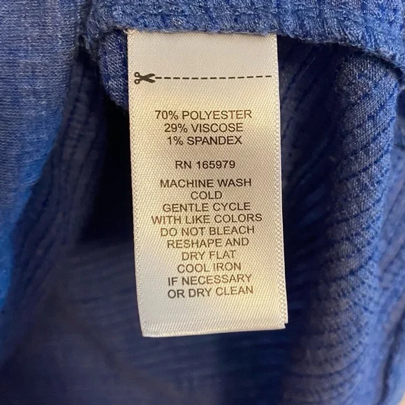 Cable & Gauge Blue Wrap Smocked Tank Top - Picture 3 of 3